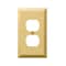 Amerelle Wall Plate, Number of Gangs: 1 Steel, Polished Brass Finish, Brass 163DBR - alternate 1